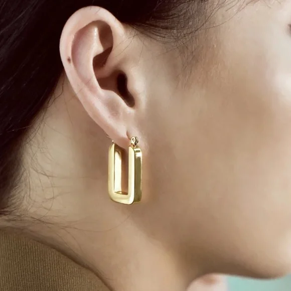 GP Minimalist hoop earrings - Picture 2 of 5